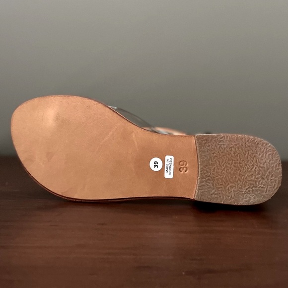 New - Cocobelle thong sandal in embossed orange leather, brown accents - Size 9 - Picture 8 of 8